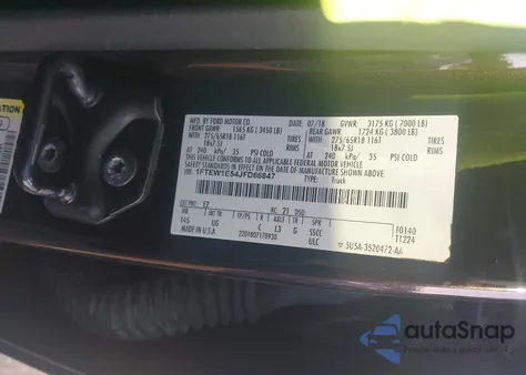 2018 Ford F-150 Xlt z USA, uszkodzony, nr VIN 1FTEW1E54JFD66847